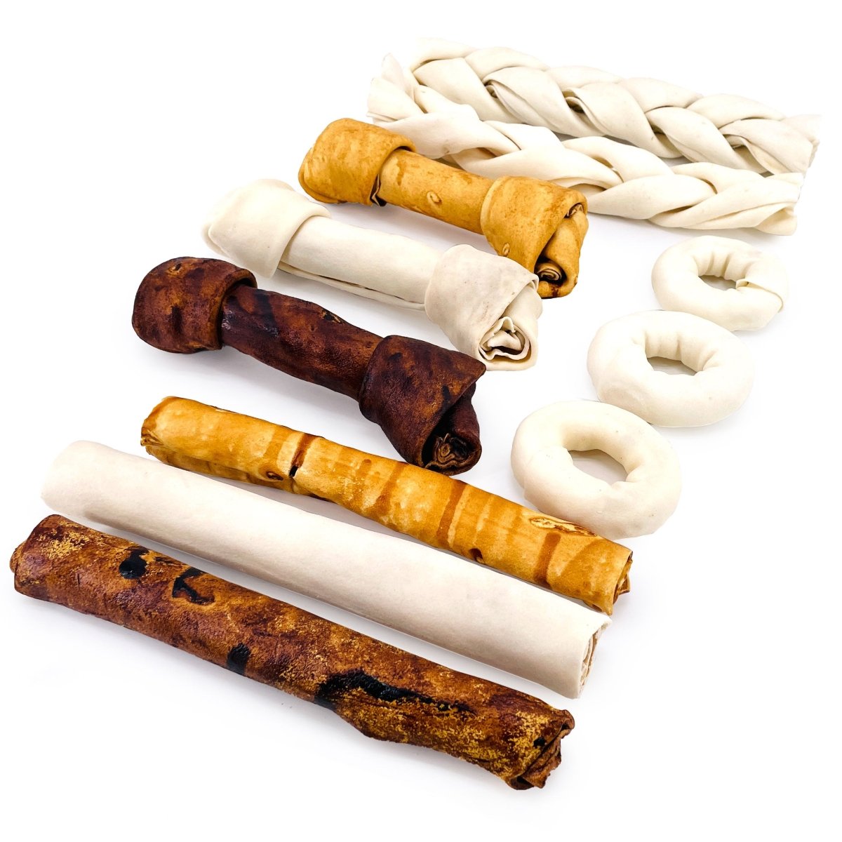 ValueBull USA Rawhide, Large Dog Variety Mix, Fun Shapes, 1 Pound - ValuePetSupplies