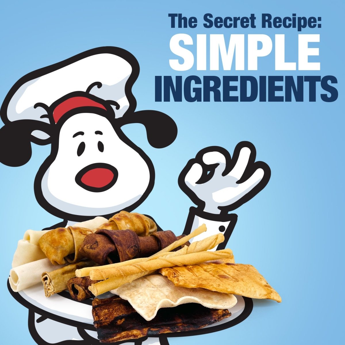 ValueBull USA Rawhide, Varied Mix of Fun Shapes for Dogs, 20 Pound Bulk Pack - ValuePetSupplies