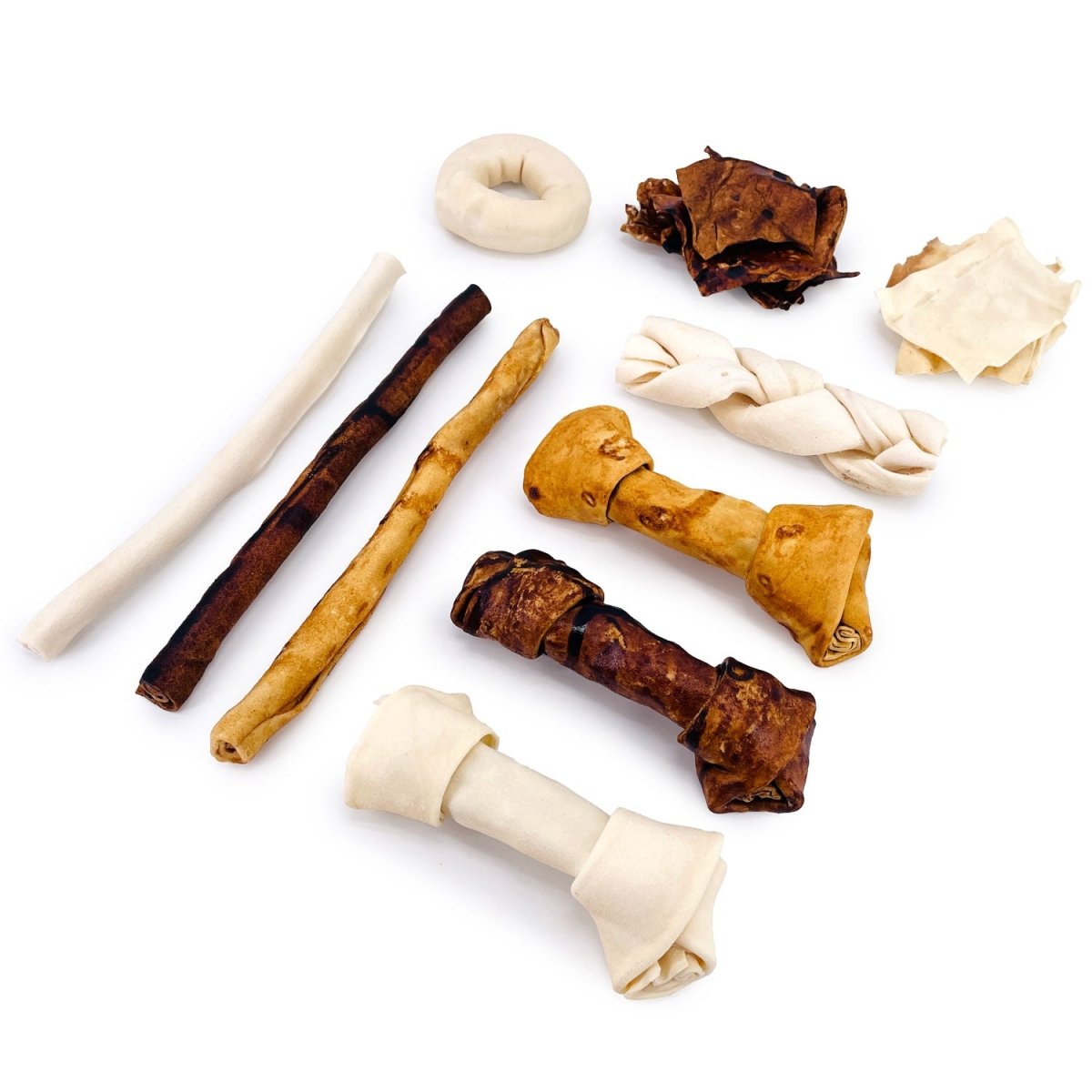ValueBull USA Rawhide, Medium Dog Variety Mix, Fun Shapes, 20 Pound BULK PACK - ValuePetSupplies