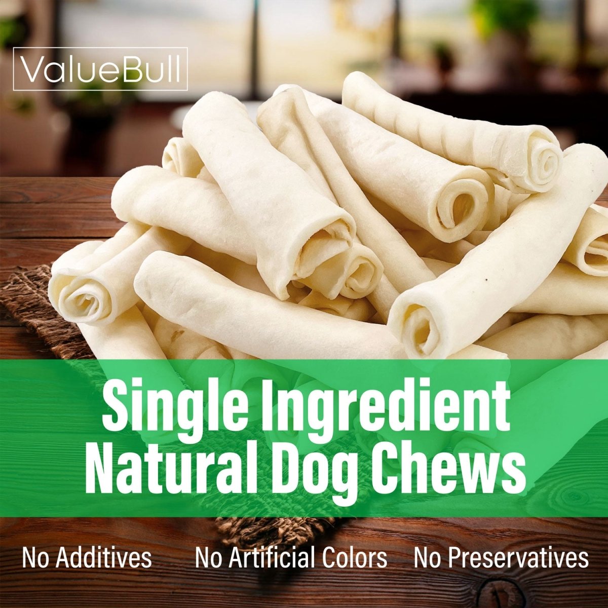 FREE GIFT - ValueBull USA Collagen Retriever Rolls, Dog Chews, Natural Beef, 6 Inch, 1 Count - ValuePetSupplies