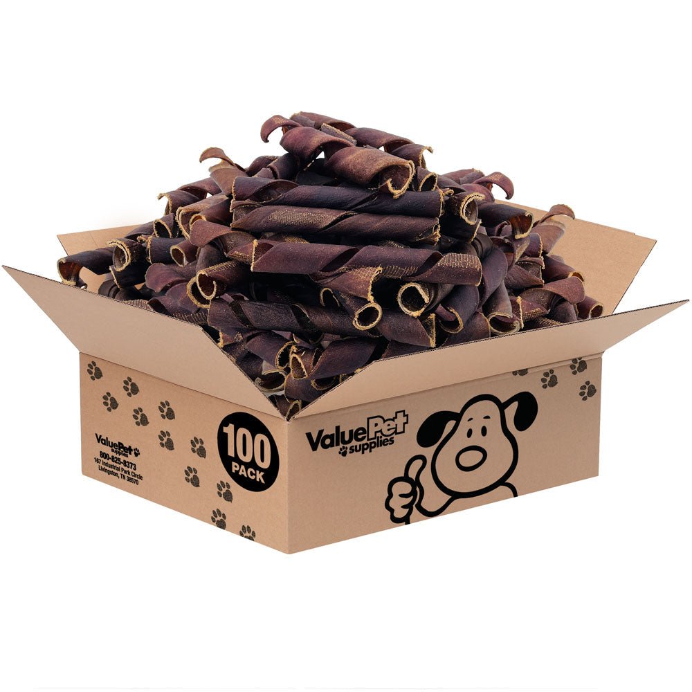 ValueBull USA Collagen Spirals, Thin 5 - 6 Inch, 100 Count BULK PACK - ValuePetSupplies