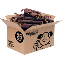 ValueBull USA Collagen Spirals, Thin 5 - 6 Inch, 25 Count BULK PACK - ValuePetSupplies