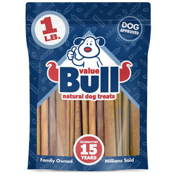 ValueBull USA Collagen Sticks For Dogs, Bully Sticks & Rawhide Alternative, 4 - 6 Inch Varied, 1 Pound - ValuePetSupplies
