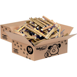 ValueBull USA Collagen Sticks For Dogs, Bully Sticks & Rawhide Alternative, 4 - 6 Inch Varied, 20 Pound BULK PACK - ValuePetSupplies