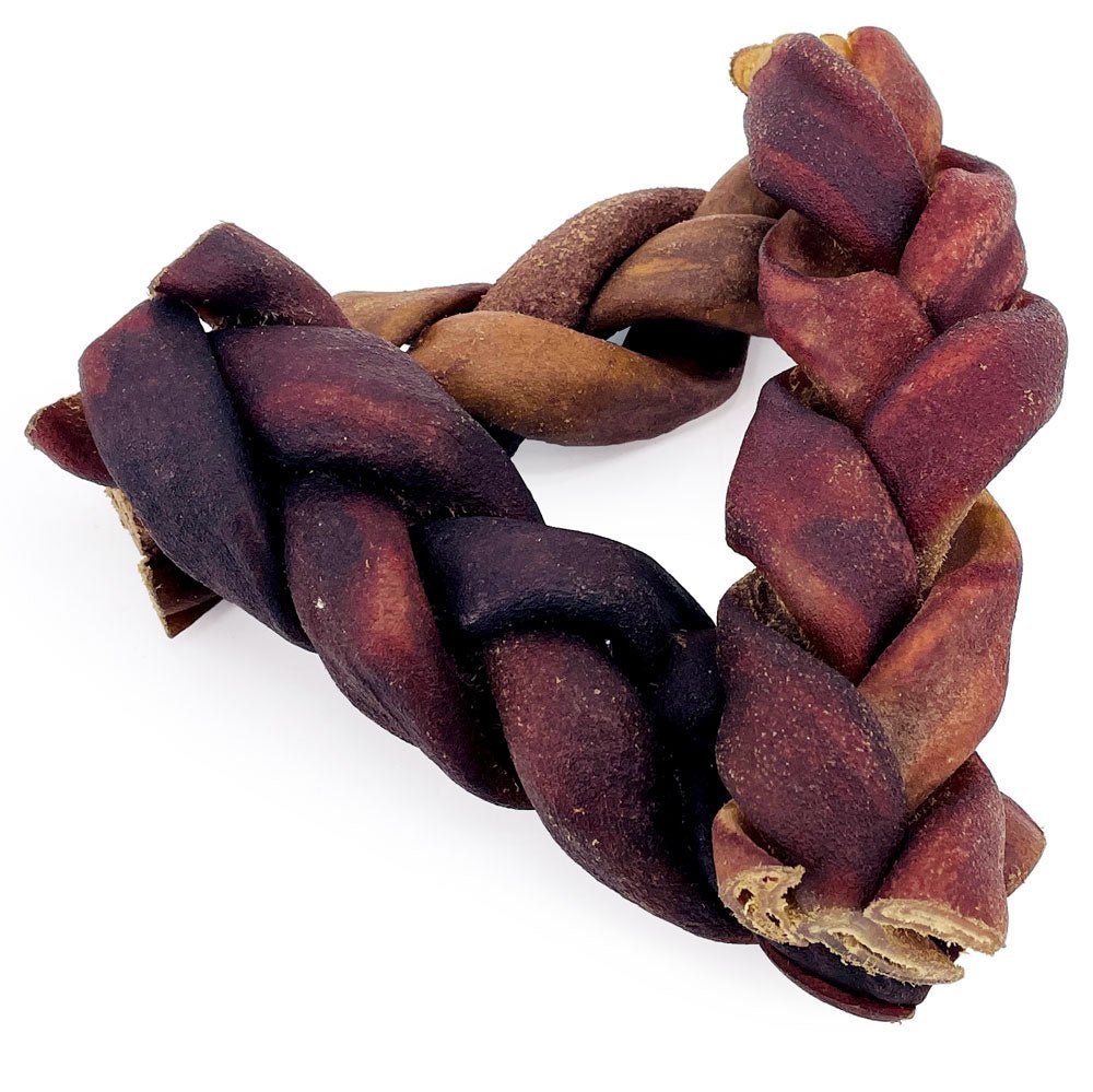 ValueBull USA Collagen Braid Beef Large Dog Chews, Jumbo 6 Inch 100 Count Bulk - ValuePetSupplies