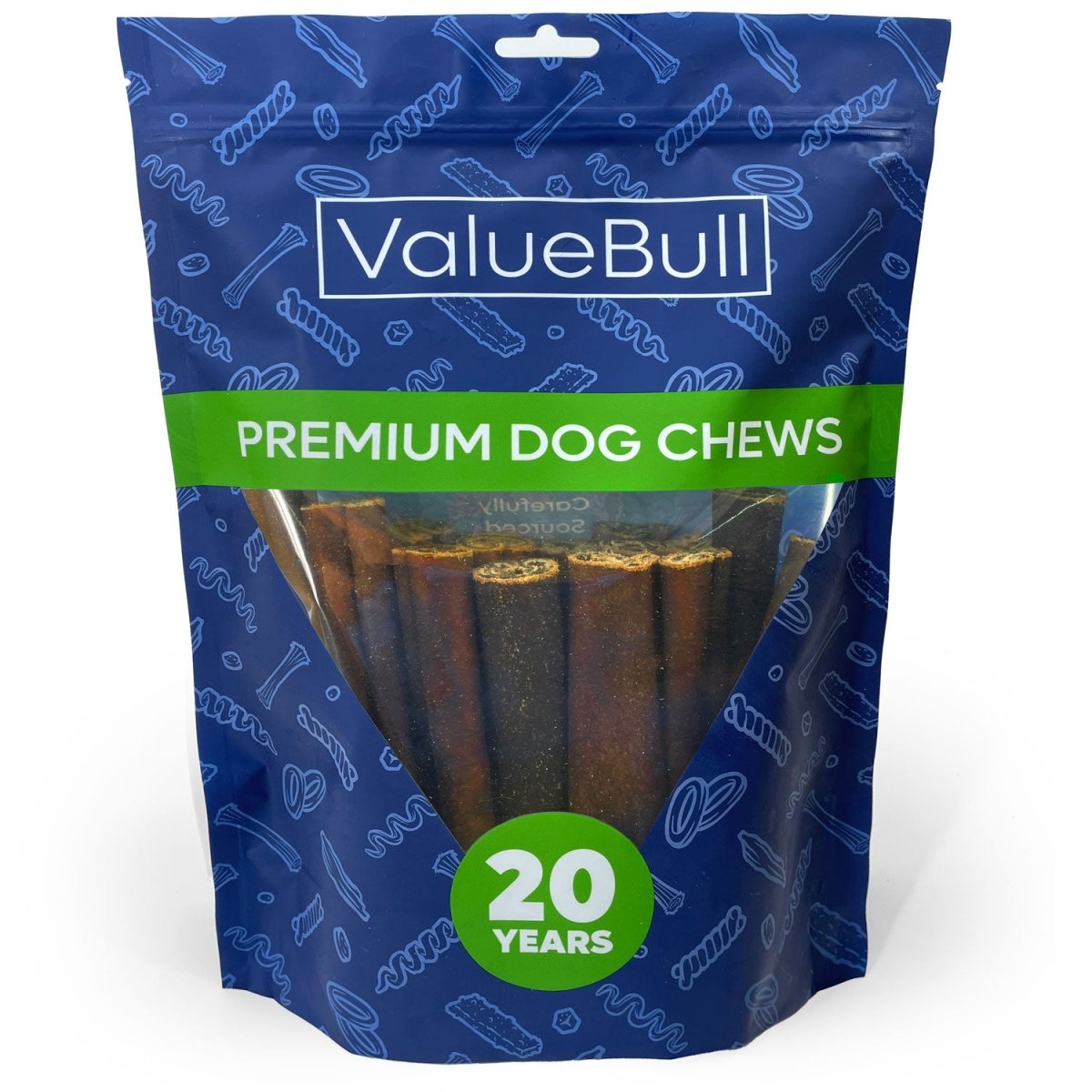 ValueBull USA Collagen Sticks For Dogs, Bully Sticks & Rawhide Alternative, Jumbo 6 Inch, 25 Count - ValuePetSupplies