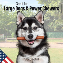 ValueBull USA Collagen Sticks for Dogs, 6 Inch Jumbo Chews, Natural Long - Lasting Dog Treats, 25 Count - ValuePetSupplies