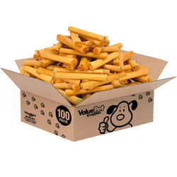 ValueBull USA Collagen Sticks, Beef Dog Chews, Lightly Smoked, Jumbo 6 Inch, 100 Count BULK PACK - ValuePetSupplies