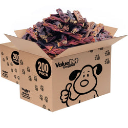 ValueBull USA Collagen Braids, Medium 5 - 6 Inch, 400 Count WHOLESALE PACK - ValuePetSupplies
