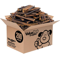 ValueBull USA Collagen Sticks For Dogs, Bully Sticks & Rawhide Alternative, Medium 6 Inch, 200 Count BULK PACK - ValuePetSupplies