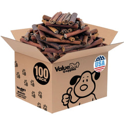 ValueBull USA Collagen Sticks for Dogs, 6 Inch Super Jumbo Chews, Natural Long - Lasting Dog Treats, 100 Count Bulk Pack - ValuePetSupplies