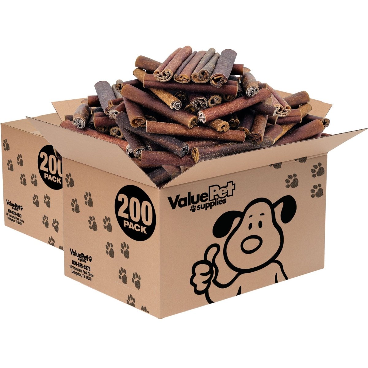 ValueBull USA Collagen Sticks, Bully Sticks & Rawhide Alternative, Super Jumbo 6 in, 400ct WHOLESALE PACK - ValuePetSupplies