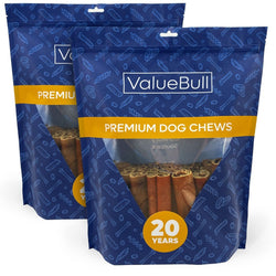 ValueBull USA Collagen Sticks For Dogs, Bully Sticks & Rawhide Alternative, Super Jumbo 6 Inch, 50 Count - ValuePetSupplies