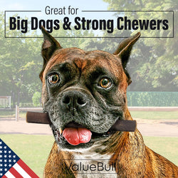 ValueBull USA Collagen Sticks for Dogs, 6 Inch Thick Chews, Natural Long-Lasting Dog Treats, 25 Count - Thick - 25 Sticks