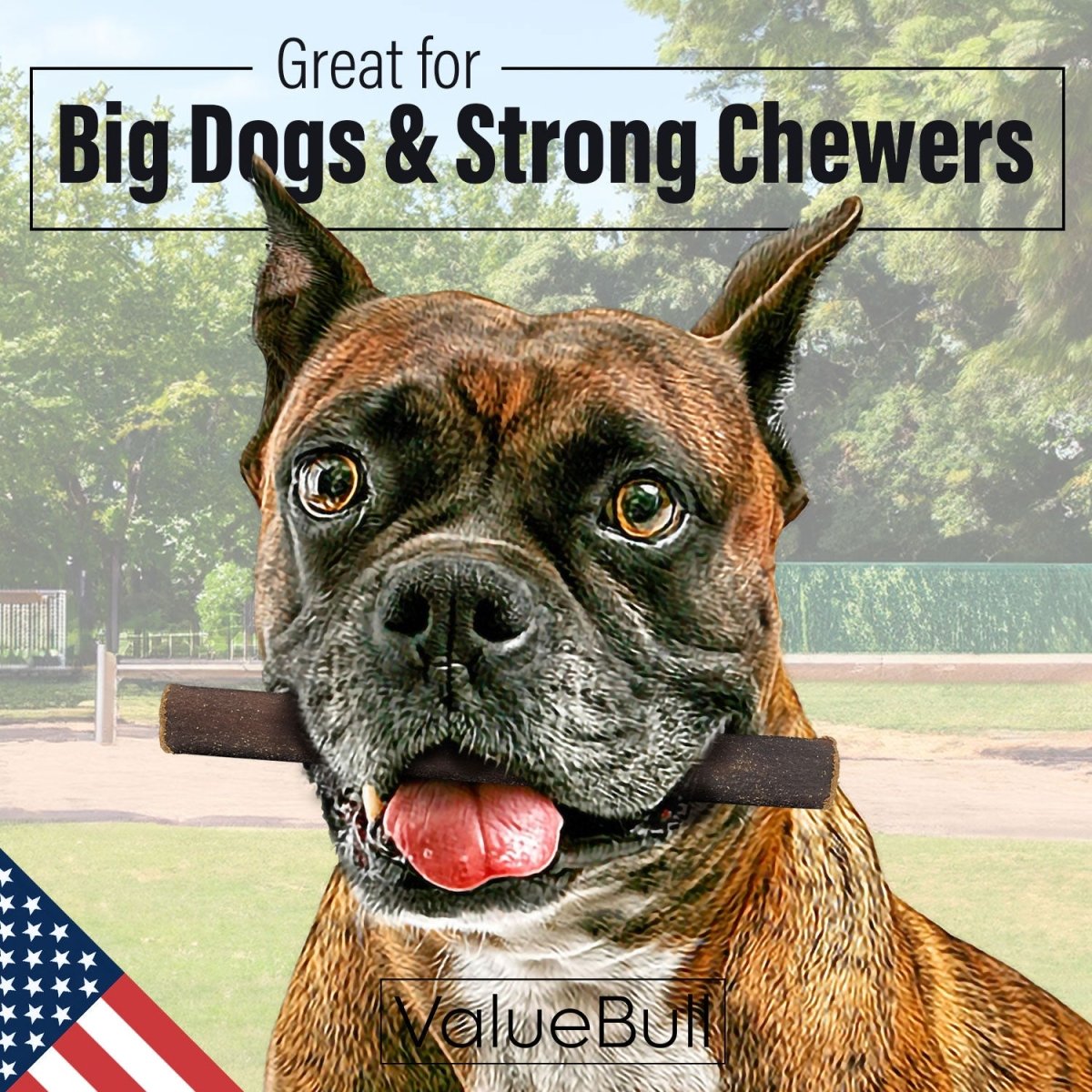 ValueBull USA Collagen Sticks For Dogs, Bully Sticks & Rawhide Alternative, Thick 6 Inch, 50 Count - ValuePetSupplies