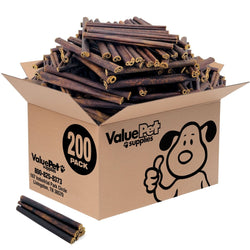 ValueBull USA Collagen Sticks For Small Dogs, Bully Sticks & Rawhide Alternative, Thin 6 Inch, 200ct BULK PACK - ValuePetSupplies