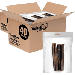 ValueBull USA Collagen Sticks For Small Dogs, Bully Sticks & Rawhide Alternative, Thin 6 Inch, 400 Count RESALE PACKS (80 x 5 Count) - ValuePetSupplies