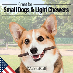 ValueBull USA Collagen Sticks For Small Dogs, Bully Sticks & Rawhide Alternative, Thin 6 Inch, 3ct (SAMPLE PACK) - ValuePetSupplies