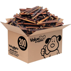 ValueBull USA Collagen Sticks For Small Dogs, Bully Sticks & Rawhide Alternative, X - Thin 6 Inch, 200ct BULK PACK - ValuePetSupplies