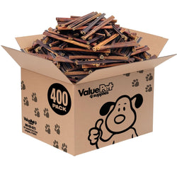 ValueBull USA Collagen Sticks For Dogs, Bully Sticks & Rawhide Alternative, X - Thin 6 Inch, 400ct WHOLESALE PACK - ValuePetSupplies