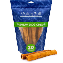 ValueBull USA Collagen Retriever Rolls, Dog Chews, Natural Beef, Chicken Infused, 9 Inch, 10 Count - ValuePetSupplies