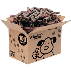 ValueBull USA Collagen Spirals, Thin 10 - 12 Inch, 100 Count BULK PACK - ValuePetSupplies
