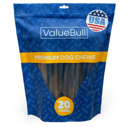 ValueBull USA Collagen Sticks for Dogs, 12 Inch Jumbo Chews, Natural Long - Lasting Dog Treats, 25 Count - ValuePetSupplies