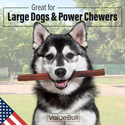 ValueBull USA Collagen Sticks For Dogs, Bully Sticks & Rawhide Alternative, Jumbo 12 Inch, 25 Count - ValuePetSupplies