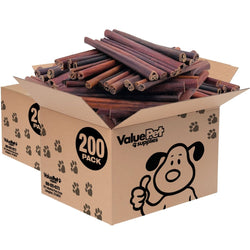 ValueBull USA Collagen Sticks For Dogs, Bully Sticks & Rawhide Alternative, Jumbo 12 Inch, 400ct WHOLESALE PACK - ValuePetSupplies