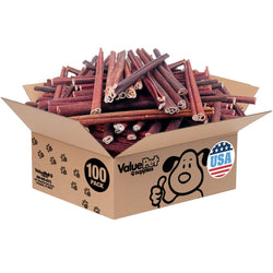 ValueBull USA Collagen Sticks for Dogs, 12 Inch Medium Chews, Natural Long - Lasting Dog Treats, 100 Count Bulk Pack - ValuePetSupplies