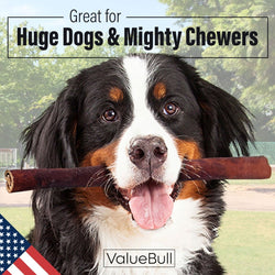 ValueBull USA Collagen Sticks For Dogs, Bully Sticks & Rawhide Alternative, Super Jumbo 12 Inch, 10 Count - ValuePetSupplies