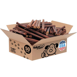 ValueBull USA Collagen Sticks for Dogs, 12 Inch Thick Chews, Natural Long - Lasting Dog Treats, 50 Count Bulk Pack - ValuePetSupplies