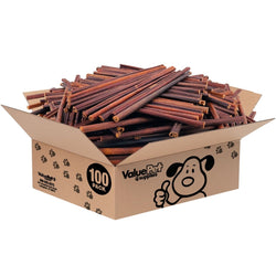 ValueBull USA Collagen Sticks For Small Dogs, Bully Sticks & Rawhide Alternative, Thin 12 Inch, 100ct BULK PACK - ValuePetSupplies