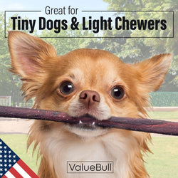 ValueBull USA Collagen Sticks For Small Dogs, Bully Sticks & Rawhide Alternative, X - Thin 12 in, 50ct BULK PACK - ValuePetSupplies