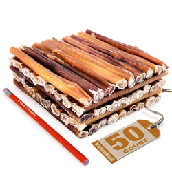 ValueBull USA Bully Sticks for Dogs, Medium 6 Inch, 50 Count - ValuePetSupplies