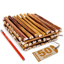ValueBull USA Bully Sticks for Small Dogs, Thin 6 Inch, 50 Count - ValuePetSupplies