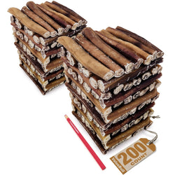 ValueBull USA Bully Sticks, Super Jumbo 6 Inch, 200 Count BULK PACK - ValuePetSupplies
