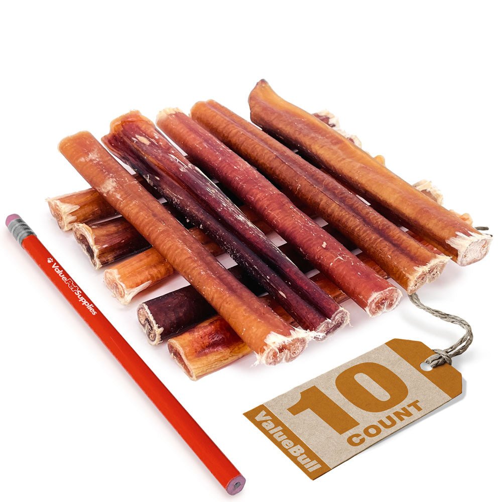 ValueBull USA Bully Sticks, Thick 6 Inch, 10 Count - ValuePetSupplies