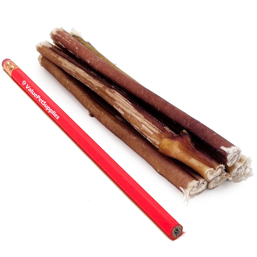 ValueBull USA Bully Sticks for Small Dogs, Extra Thin 6 Inch, 100 Count BULK PACK - ValuePetSupplies