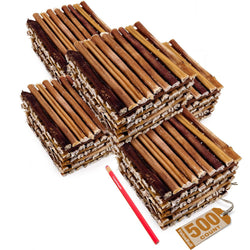 ValueBull USA Bully Sticks for Small Dogs, Extra Thin 6 Inch, 400 Count WHOLESALE PACK - ValuePetSupplies