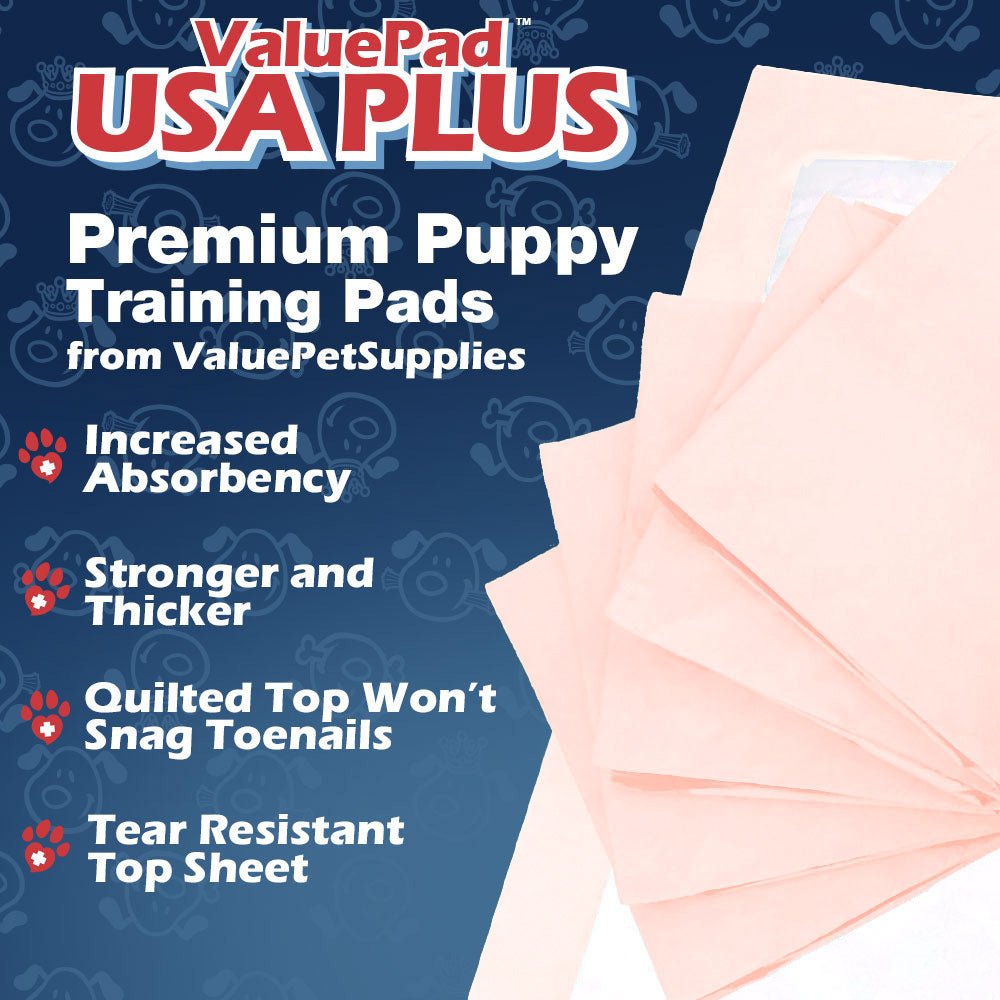 ValuePad USA Plus Puppy Pads, Jumbo 36x36 Inch, 200 Count Bulk Pack - ValuePetSupplies