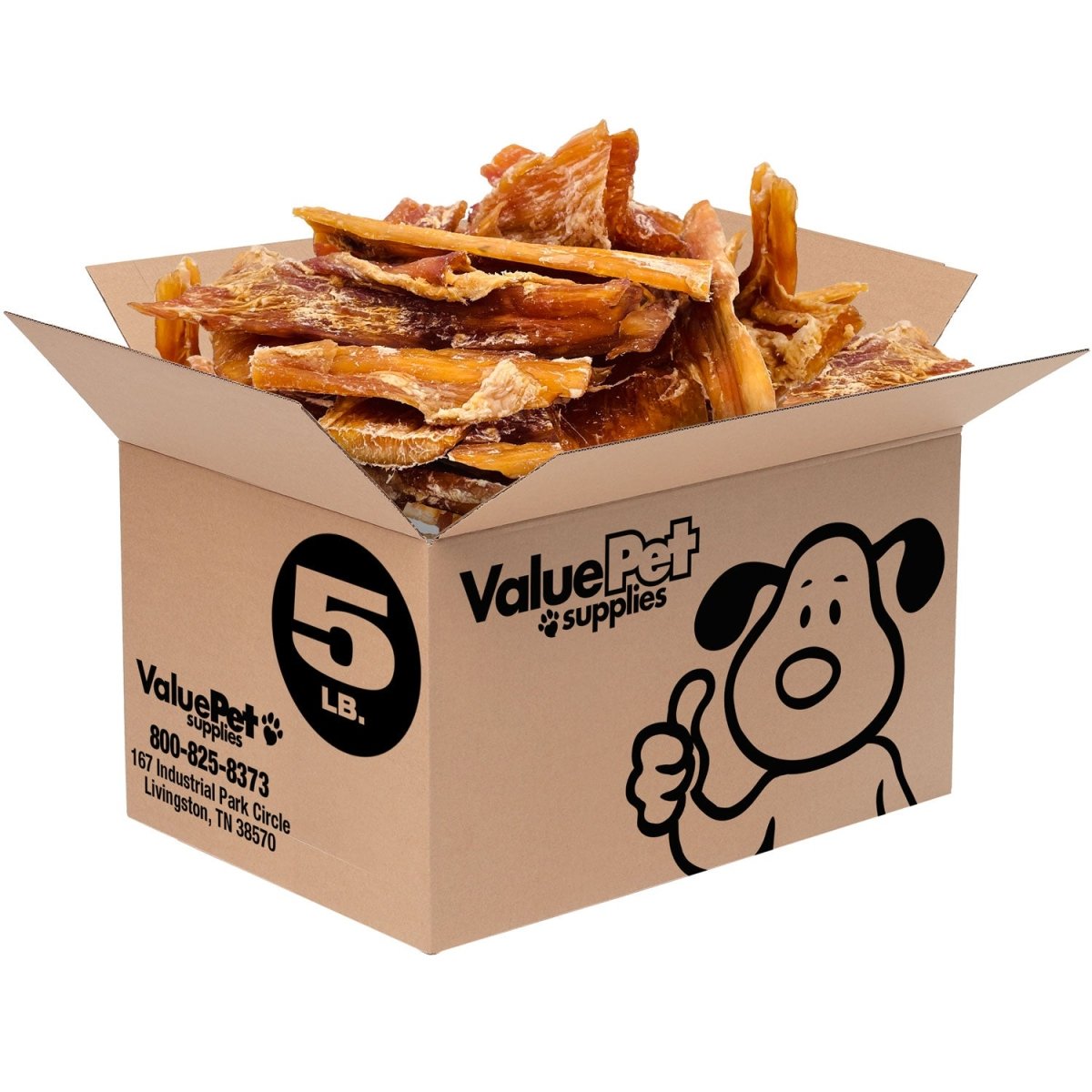 ValueBull Beef Backstrap Tendons, Varied Shapes, 5 Pound BULK PACK - ValuePetSupplies