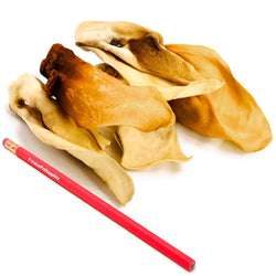 ValueBull Cow Ears, Varied Sizes/Shapes, 50 Count BULK PACK - ValuePetSupplies