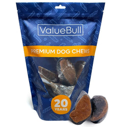 ValueBull Stuffed Beef Hooves Dog Chews, Peanut Butter, 10 Count - ValuePetSupplies