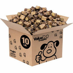 ValueBull Premium Beef Lung Cubes, 10 Pounds Bulk Pack - 10