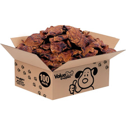 ValueBull USA Rawhide Chips, Natural Beef Flavor, 100 Count Bulk Pack - ValuePetSupplies