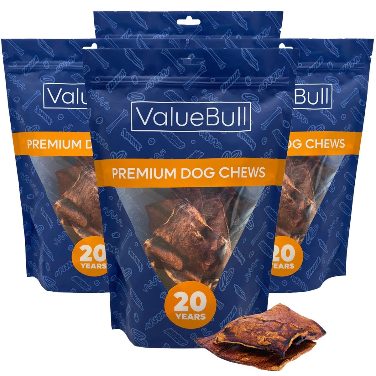 ValueBull USA Rawhide Chips, Natural Beef Flavor, 4 Pound - Beef - 4 Pound