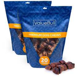 ValueBull USA Rawhide Dog Bones, Premium Thick Cut, 4 Inch, Natural Beef Flavor, 50 Count - ValuePetSupplies