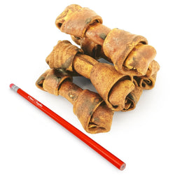 ValueBull USA Rawhide Dog Bones, Premium Thick Cut, 4 Inch, Chicken Infused, 200 Count BULK PACK - ValuePetSupplies
