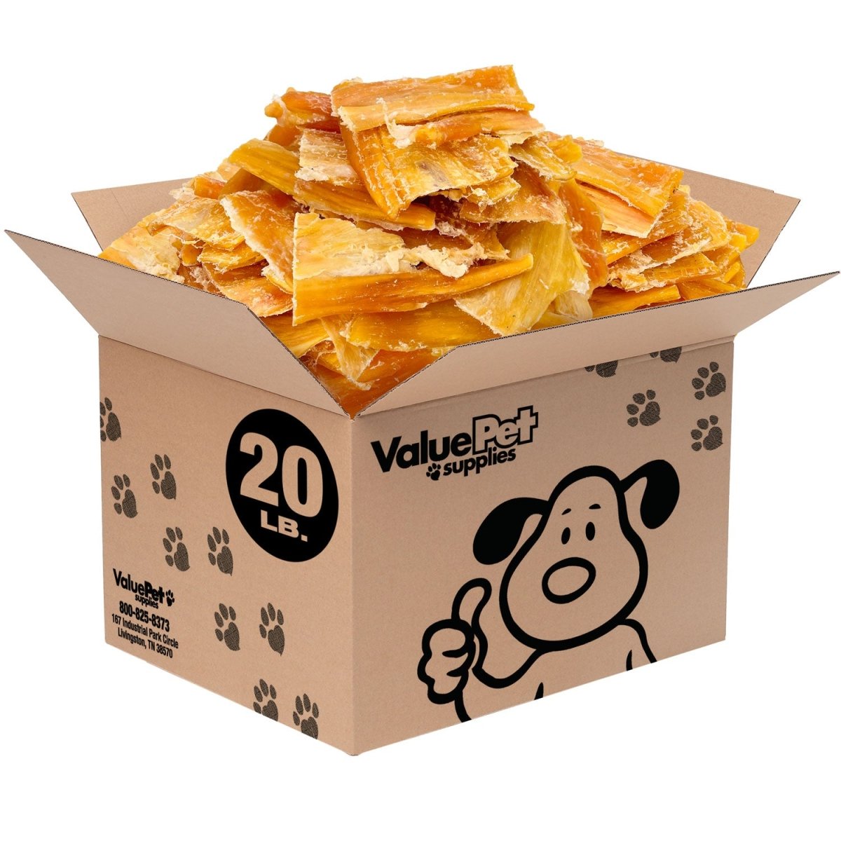 ValueBull Beef Backstrap Tendons, Premium, 20 Pound Bulk Pack - ValuePetSupplies